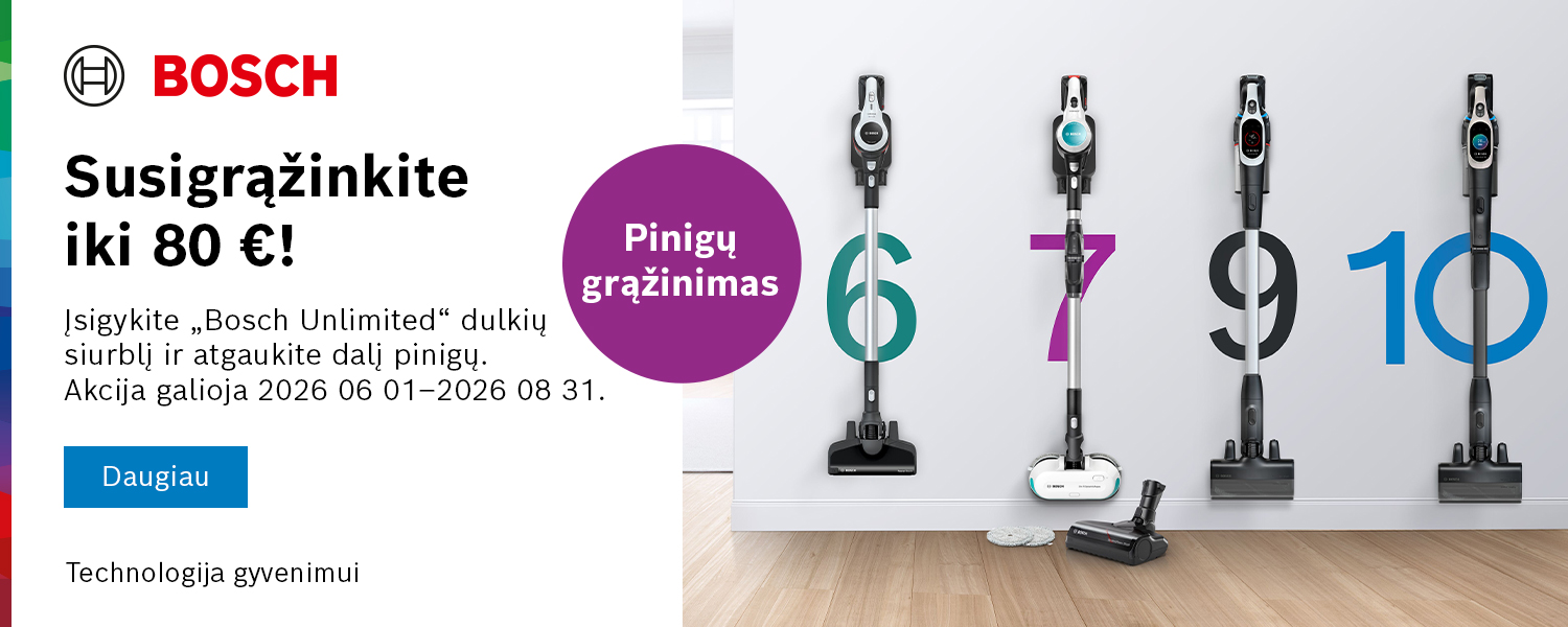 Bosch Unlimited pinig grinimo (cashback)