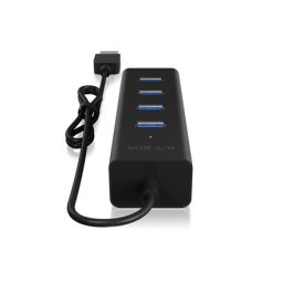 Jungčių stotelė Raidsonic 4 port USB 3.0 hub IB-HUB1409-U3 Black