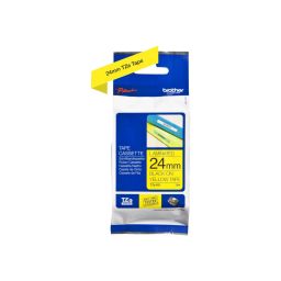 Laminuota juosta Brother TZe-651 juoda ant geltonos 24 mm x 8 m