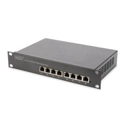Komutatorius Digitus 8-port Gigabit Ethernet Switch DN-80114 10/100/1000 Mbps (RJ-45), Unmanaged, Rack mountable, Power supply type Internal, Ethernet
