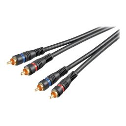 Kabelis Goobay 50032 Stereo RCA cable 2x RCA, double shielded, 1.5 m