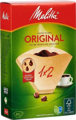 Kavos filtrai MELITTA 1x2/80 rudi