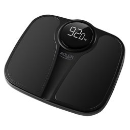 Svarstyklės Adler Bathroom Scale AD 8172b Maximum weight (capacity) 180 kg, Accuracy 100 g, Body Mass Index (BMI) measuring, Black