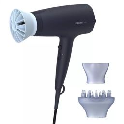 Plaukų džiovintuvas Philips BHD360/20, 2100 W, 6 temperatūros nustatymai, joninė funkcija, difuzoriaus antgalis, juoda/mėlyna.