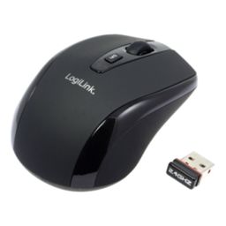 Belaidė pelė Logilink Maus optisch Funk 2.4 GHz wireless, Black, 2.4GH wireless mini mouse with autolink