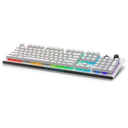 Klaviatūra Dell Alienware Tri-Mode AW920K Wireless Gaming Keyboard, RGB LED light, US, Wireless, Lunar Light, Bluetooth, Numeric keypad, CHERRY MX Red