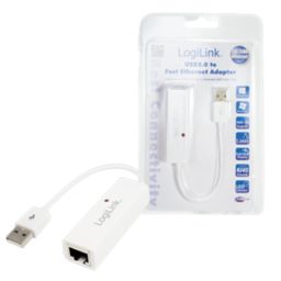 LAN adapteris Logilink Fast Ethernet USB 2.0 to RJ45 Adapter: RJ-45, USB