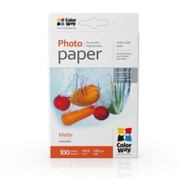 Popierius ColorWay PM2201004R Matte Photo Paper, White, 10 x 15 cm, 220 g/m²