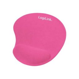 Pelės kilimėlis LogiLink GEL Mouse Pad with Wrist Rest Support Poliuretanas, Likra, silikoninis gelis Rožinė