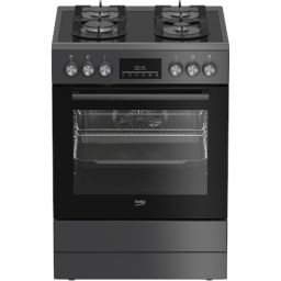 Viryklė BEKO FBM62330GADSN dujinė kaitlentė elektrinė orkaitė 60cm 72L grilis LED pilka