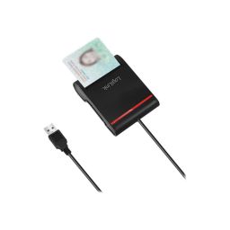 Kortelių skaitytuvas Logilink USB 2.0 card reader, skirta smart ID CR0047 Black