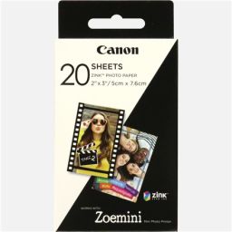 Foto popierius Canon 20 sheets ZP-2030 Photo Paper, White, 5 x 7.6 cm