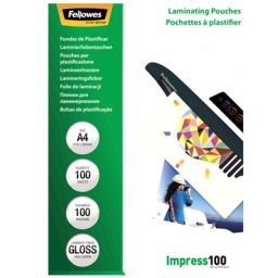 Laminavimo plėvelė Fellowes Laminating Pouch 100 µ, 216x303 mm - A4, 100 vnt