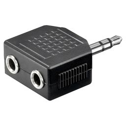 Audio adapteris Goobay Headphone AUX adapter; 3.5 mm jack 1-to-2
