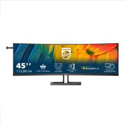 Monitorius Philips | 45B1U6900C | 45 in | VA | Dual Quad HD 5120x1440 at 75 Hz | 450 cd/m² | 2xHDMI, DisplayPort, USB-C | 100 Watt | Height, s
