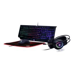 Klaviatūra Gembird 4-in-1 Backlight Gaming Kit"Phantom" GGS-UMGL4-01 Gaming Kit Wired US USB