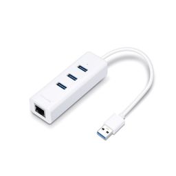 Jungčių stotelė TP-LINK USB 3.0 3-Port Hub & Gigabit Ethernet Adapter 2 in 1 USB Adapter UE330