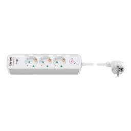 Prailgintojas Goobay 41264 3 lizdai 3680W 1.5m balta