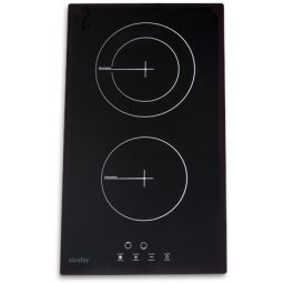 Indukcinė kaitlentė Simfer H3.020.DEBSP Hob, Induction, Width 30 cm, 2 cooking zones, Touch control, Black Simfer