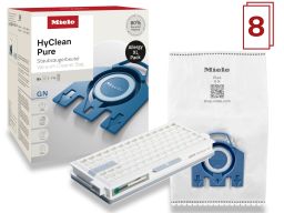 Dulkių maišeliai 8vnt + 1vnt  HEPA Air Clean filtras MIELE 12498170 XL HyClean Pure GN