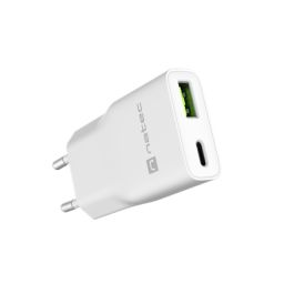 Įkroviklis Natec USB Charger Gan Slim NUC-2376 1x USB-A 1x USB-C 20W