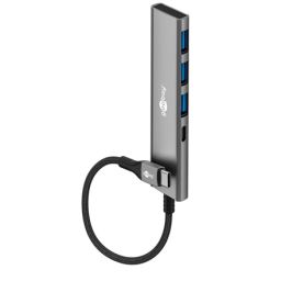 USB šakotuvas Goobay 76562 4 jungtys pilkas