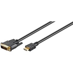 Kabelis Goobay 51881 Goobay DVI-D/HDMI cable, gold-plated HDMI cable, 1.5 m, Black
