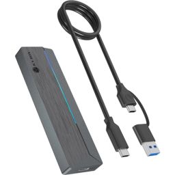 SSD dėklas Raidsonic Icy Box IB-1826MCL-CU31 M.2 SATA/NVMe USB 3.2 Gen2 Type-C RGB