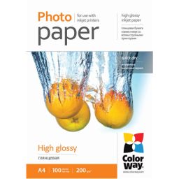 Foto popierius ColorWay High Glossy, 100 vnt., A4, 200 g/m²