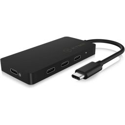 Jungčių stotelė Raidsonic 4-port hub with USB Type-C interface and PD port IB-HUB1429-CPD Black