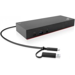 Jungčių stotelė Lenovo ThinkPad Hybrid USB-C with USB-A Dock, max 2 displays, 40AF0135EU Ethernet LAN (RJ-45) ports 1, DisplayPorts quantity 2, USB 3.0 (3.1 Gen 1) ports quantity 3 x USB-A (Gen 2, 10 Gbps), USB 2.0 ports quantity 2, HDMI ports quant