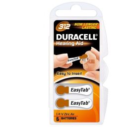 Elementai klausos aparatui DURACELL DA312 N6