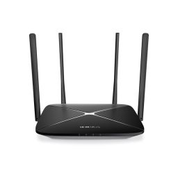 Maršrutizatorius Mercusys AC1200 Wireless Dual Band Gigabit Router AC12G 802.11ac, 300+867 Mbit/s, 10/100/1000 Mbit/s, Ethernet LAN (RJ-45) ports 3, MU-MiMO No, Antenna type 4xFixed, Black