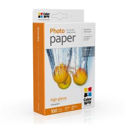 Foto popierius ColorWay Photo Paper PG2601004R Glossy, White, 10x15 cm, 260 g/m²