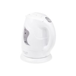 Virdulys Adler AD 08 Standard kettle, Plastic, White, 850 W, 1 L, 360° rotational base