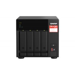 Diskų masyvas QNAP 4-Bay QTS and QuTS hero NAS TS-473A-8G Up to 4 HDD/SSD Hot-Swap, Ryzen V1500B Quad-Core, Processor frequency 2.2 GHz, 8GB, DDR4, 2x
