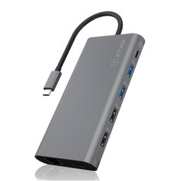 Jungčių stotelė Raidsonic 12-in-1 USB Type-C dock with PD 100W BOX IB-DK4050-CPD Dock Ethernet LAN (RJ-45) ports 1 VGA (D-Sub) ports quantity Display
