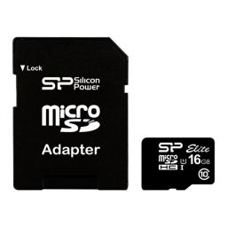 Atminties kortelė Silicon Power Elite UHS-I 16GB Micro SDHC CL10 su SD adapteriu
