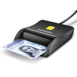 ID kortelių skaitytuvas AXAGON CRE-SM3N Kompaktiškas USB 2.0/USB 1.1