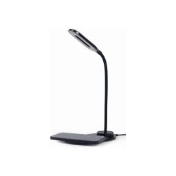 Šviestuvas su belaidžiu įkrovikliu Gembird TA-WPC10-LED-01 Desk lamp with wireless charger, Black Cold white, warm white, natural 2893-7072 K Phone o