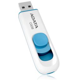 USB raktas ADATA C008 32GB USB 2.0 White/Blue