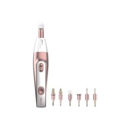 Elektrinis manikiūro ir pedikiūro prietaisas Cecotec PinkyCare 700 Perfect Nails rožinė balta