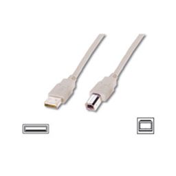 Kabelis Logilink USB 2.0 connection cable USB A male, USB B male, 5 m, Grey