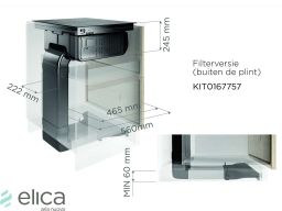 Recirkuliacijos rinkinys Elica NikolaTesla Plinth-out, su filtrais