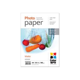 Popierius ColorWay Matte Photo Paper, 50 sheets, A4, 190 g/m²