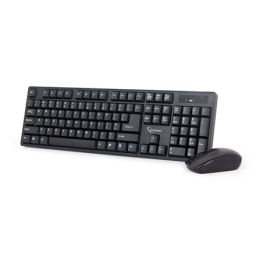 Klaviatūra+pelė Gembird KBS-W-01  Keyboard and Mouse Set, Wireless, Mouse included, Batteries included, US, Black, Numeric keypad, 390 g