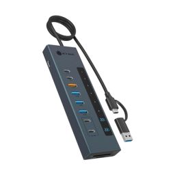 USB šakotuvas Raidsonic IB-HUB1742CR-C2PD 11-in-1 USB-C USB 3.2 Gen 2 PD