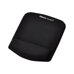 Pelės kilimėlis Fellowes Fellowes PlushTouch Mouse pad with wrist pillow 23.81 cmx18.42 cmx2.54 cm Textile, FoamFusion Black