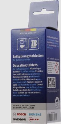 Nukalkinimo tabletės kavos aparatui BOSCH C364837, 6x18g BOSCH/SIEMENS 00312574