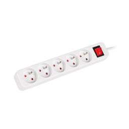Prailgintojas Lanberg CEE 7/7PS1-05E-0300-W 1 lizdas 3m baltas